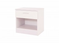 GFW Ottawa 1 Drawer Bedside In White Thumbnail