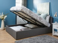 GFW End Lift Ottoman 4ft6 Double Grey Fabric Bed Frame Thumbnail