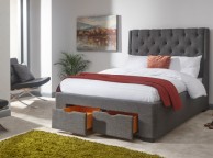 GFW Koln 5ft Kingsize Grey Fabric Storage Bed Thumbnail