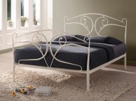 Time Living Seline 4ft6 Double Ivory Metal Bed Frame Thumbnail
