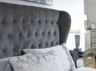 GFW Dakota 4ft6 Double Pewter Grey Upholstered Fabric Ottoman Bed Frame Thumbnail
