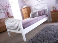 GFW Madrid 3ft Single White Wooden Bed Frame Thumbnail