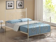 Time Living Wallace 4ft6 Double Ivory Metal Bed Frame Thumbnail