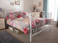 GFW Panache Crystal 4ft6 Double White Metal Bed Frame Thumbnail