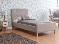 GFW Ashbourne 3ft Single Light Grey Fabric Bed Frame Thumbnail