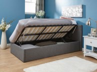 GFW Side Lift Ottoman 3ft Single Grey Fabric Bed Frame Thumbnail
