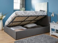 GFW Side Lift Ottoman 4ft6 Double Grey Fabric Bed Frame Thumbnail