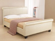 Time Living Aurora 3ft Single Cream Faux Leather Bed Frame Thumbnail