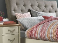 Bentley Designs Montreux Antique White And Diamond Stitch Upholstered 5ft Kingsize Bed Frame Thumbnail