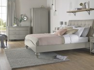 Bentley Designs Montreux Urban Grey And Vertical Stitch Upholstered 4ft6 Double Bed Frame Thumbnail