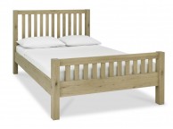 Bentley Designs Turin Aged Oak 4ft6 Double Wooden Slatted Bed Frame Thumbnail