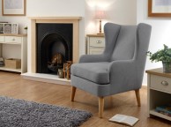 GFW Hamish Wing Chair In Mid Grey Thumbnail