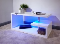 GFW Polar White Gloss LED Coffee Table Thumbnail