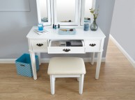 GFW Bella Dressing Table Set In White Thumbnail