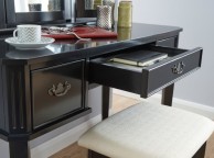 GFW Bella Dressing Table Set In Black Thumbnail