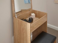 GFW Compact Dressing Table And Stool In Oak Thumbnail