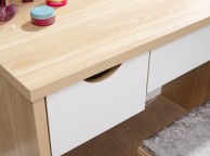 GFW Elizabeth Dressing Table Set In Oak And White Thumbnail