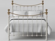 OBC Selkirk 5ft Kingsize Glossy Ivory Metal Bed Frame Thumbnail
