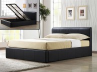 Time Living Frankfurt 4ft6 Double Brown Faux Leather Ottoman Bed Thumbnail