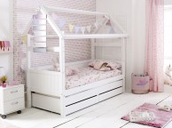 Thuka Nordic Playhouse Bed 2 With Grooved End Panels And Trundle Bed With Drawers Thumbnail
