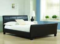 Time Living Winchester 4ft6 Double Brown Faux Leather Bed Frame Thumbnail