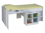 Kidsaw Pilot 3ft Single White Wooden Cabin Bed Thumbnail