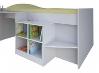 Kidsaw Pilot 3ft Single White Wooden Cabin Bed Thumbnail