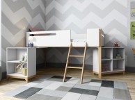 Kidsaw Solar 3ft Single White Wooden Cabin Bed Thumbnail