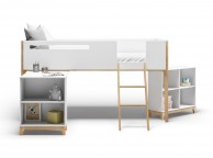 Kidsaw Solar 3ft Single White Wooden Cabin Bed Thumbnail