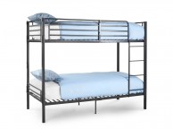 Metal Beds Grey Metal No Bolt Split Bunk Bed Thumbnail