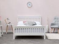 Sleep Design Adlington 5ft Kingsize White Wooden Bed Frame Thumbnail