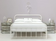 Sleep Design Henley 5ft Kingsize Stone White Metal Bed Frame Thumbnail