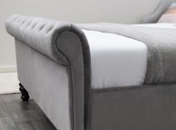 Sleep Design Lambeth 5ft Kingsize Grey Velvet Sleigh Bed Frame Thumbnail