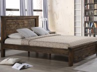 Sleep Design Plumley 4ft6 Double Teak Finish Wooden Bed Frame Thumbnail