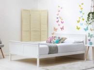 Sleep Design Tabley 4ft6 Double White Wooden Bed Frame Thumbnail