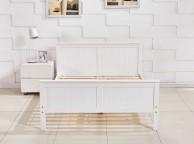 Sleep Design Tabley 4ft6 Double White Wooden Bed Frame Thumbnail