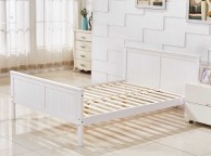 Sleep Design Tabley 5ft Kingsize White Wooden Bed Frame Thumbnail