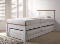 Flintshire Halkyn 3ft Single White And Oak Finish Guest Bed Thumbnail