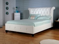 Limelight Epsilon 5ft Kingsize White Faux Leather Bed Frame Thumbnail