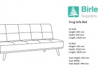 Birlea Snug Grey Fabric Sofa Bed Thumbnail