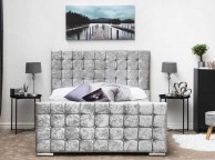 Sleep Design Dalkeith 5ft Kingsize Crushed Silver Velvet Bed Frame Thumbnail