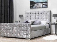 Sleep Design Dalkeith 4ft6 Double Crushed Silver Velvet Bed Frame Thumbnail