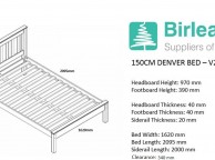 Birlea Denver 5ft Kingsize Pine Wooden Bed Frame Thumbnail