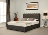 Emporia Balmoral 6ft Super Kingsize Grey Fabric Ottoman Bed Thumbnail