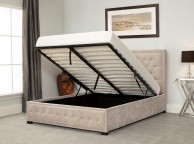 Emporia Albany 4ft6 Double Stone Fabric Ottoman Bed Thumbnail
