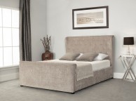 Emporia Manhattan 6ft Super Kingsize Stone Fabric Ottoman Bed Thumbnail