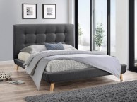 Flair Furnishings Jules 4ft6 Double Grey Fabric Bed Frame Thumbnail