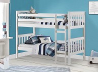 Birlea Portland 3ft Single Wooden Pine Bunk Bed In White Thumbnail