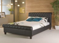 Limelight Phoenix Black 6ft Super Kingsize Faux Leather Bed Frame Thumbnail