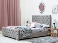 Sleep Design Buckingham 4ft6 Double Grey Velvet Bed Frame Thumbnail